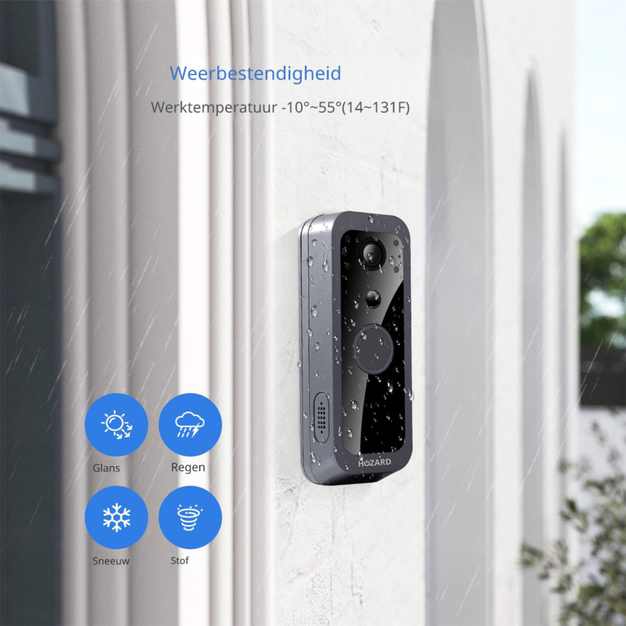 Deurbel met camera en Monitor 32GB – WiFi + APP – 5 inch IPS-Scherm