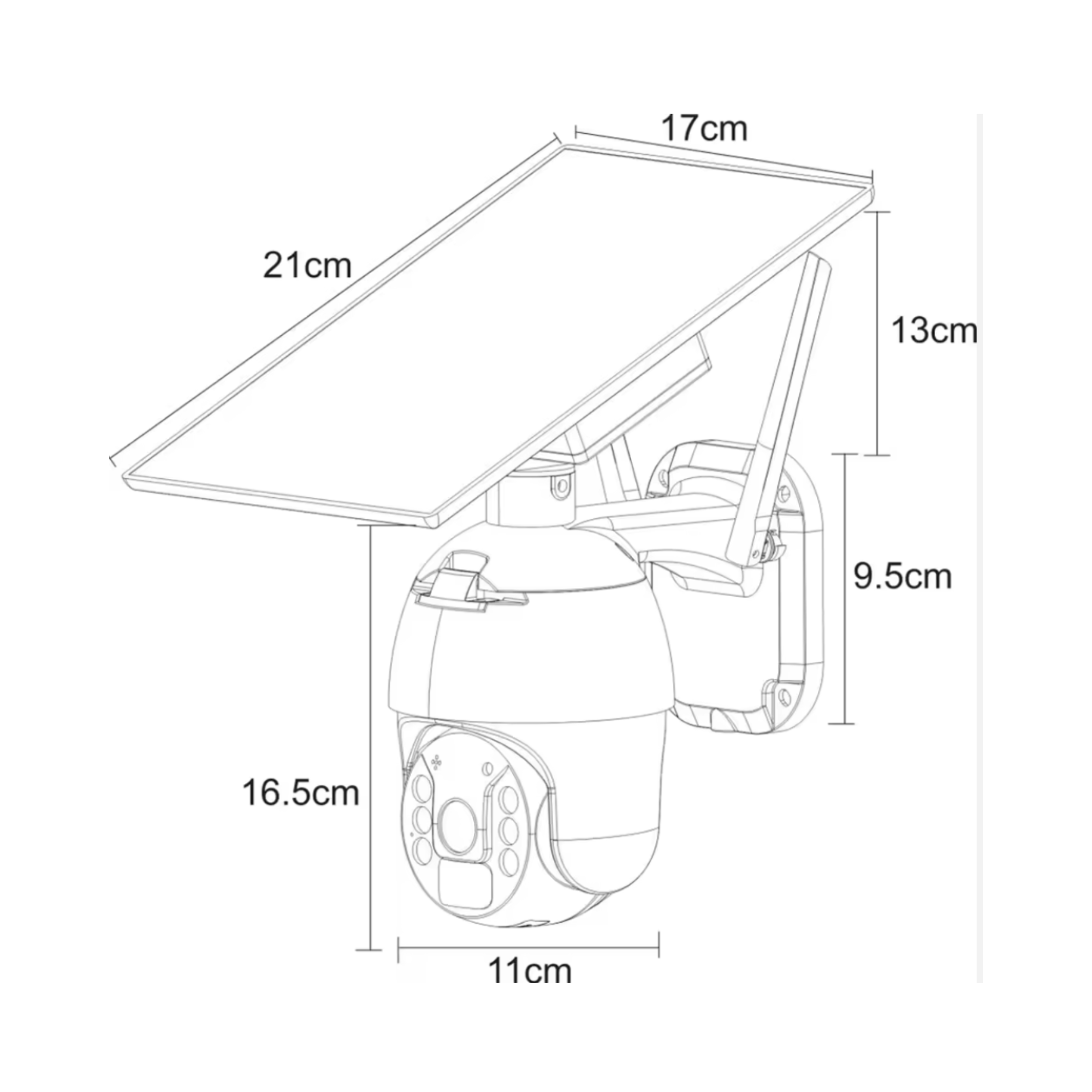 4G Beveiligingscamera - 2K Buiten Camera op Zonnepanelen - Slimme AI Detectie - Wit