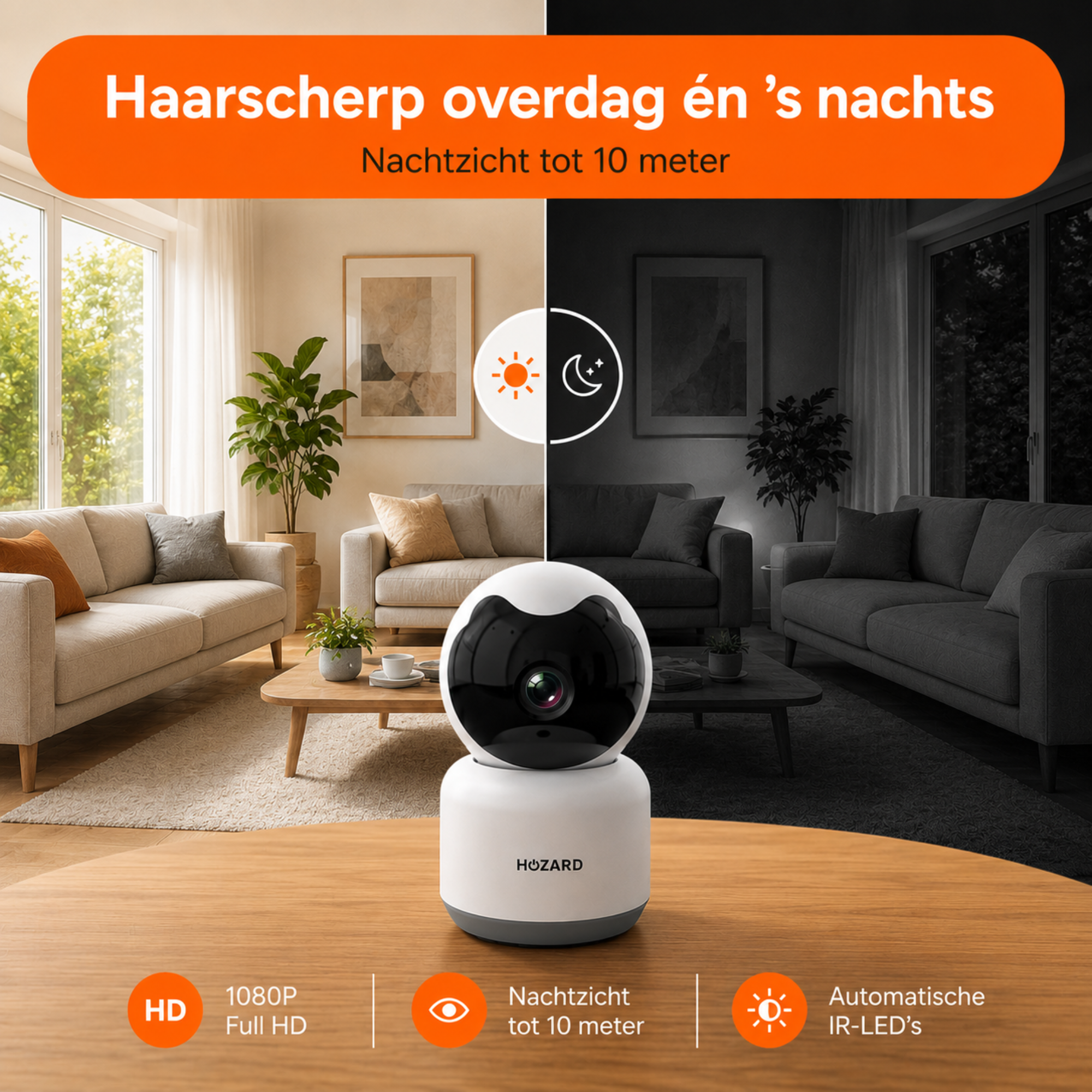 Beveiligingscamera - 1080P - Huisdiercamera - WiFi - Pakket A T/M D
