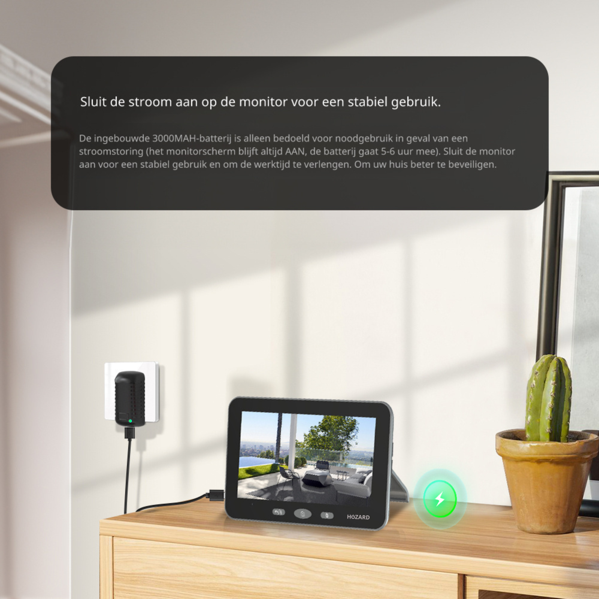 Deurbel met camera en Monitor 32GB – WiFi + APP – 5 inch IPS-Scherm