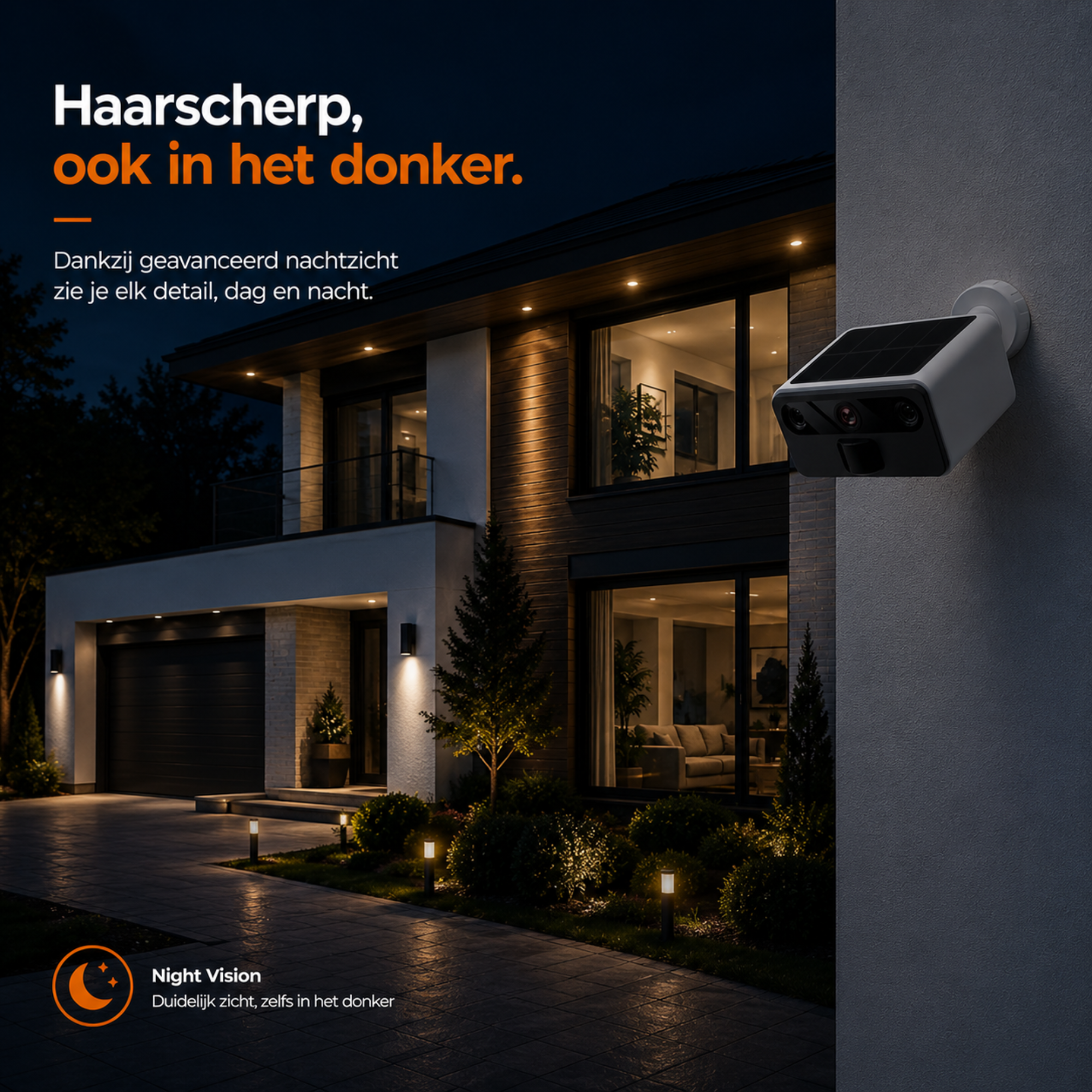 2K Beveiligingscamera met Nachtzicht - Solar & IP66 - WiFi + 32GB