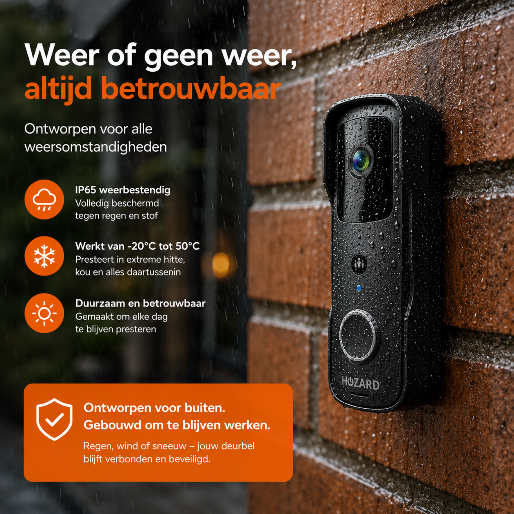 Deurbel met Camera en DingDong - Draadloze Video Deurbel - 5200 mAh - Zwart