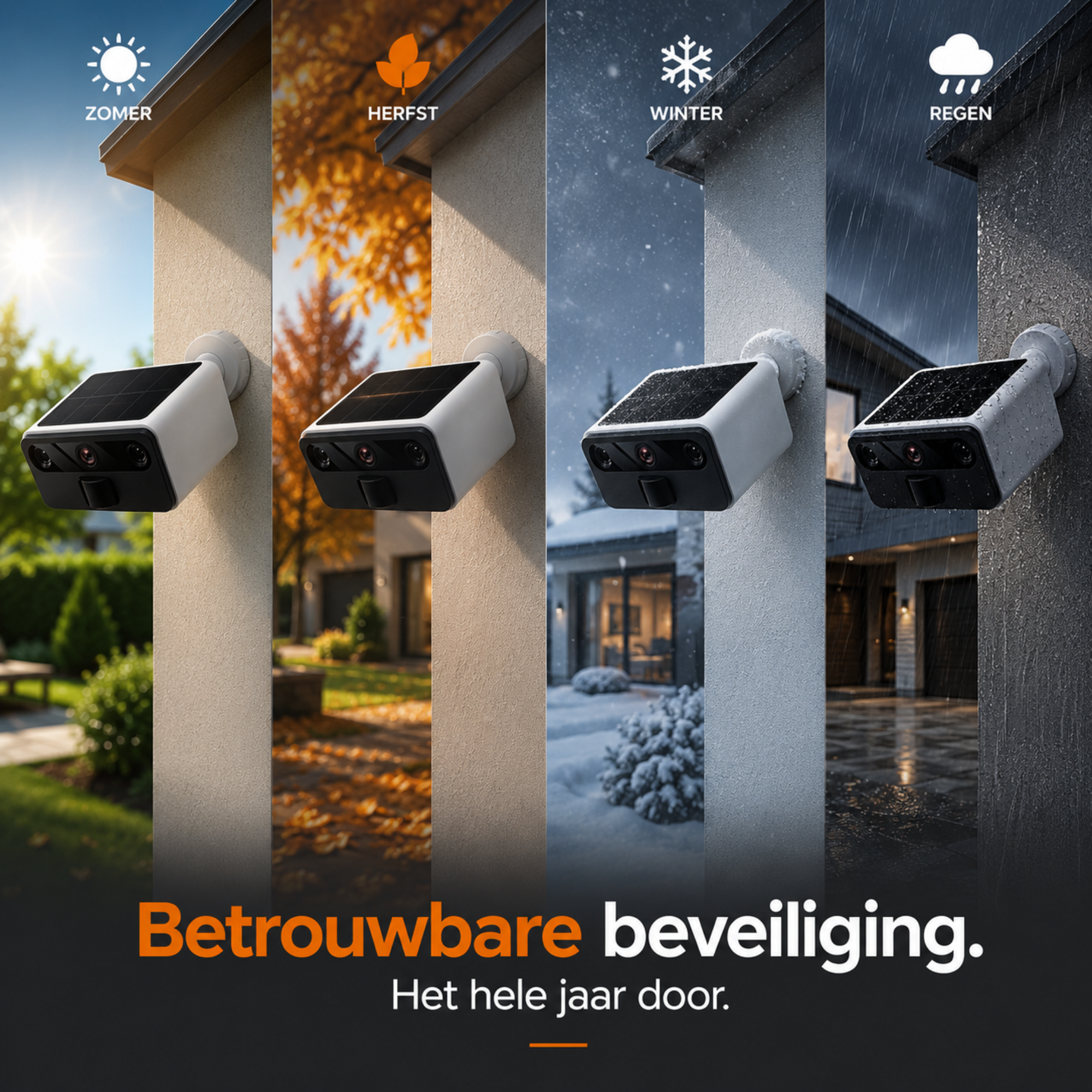 2K Beveiligingscamera met Nachtzicht - Solar & IP66 - WiFi + 32GB