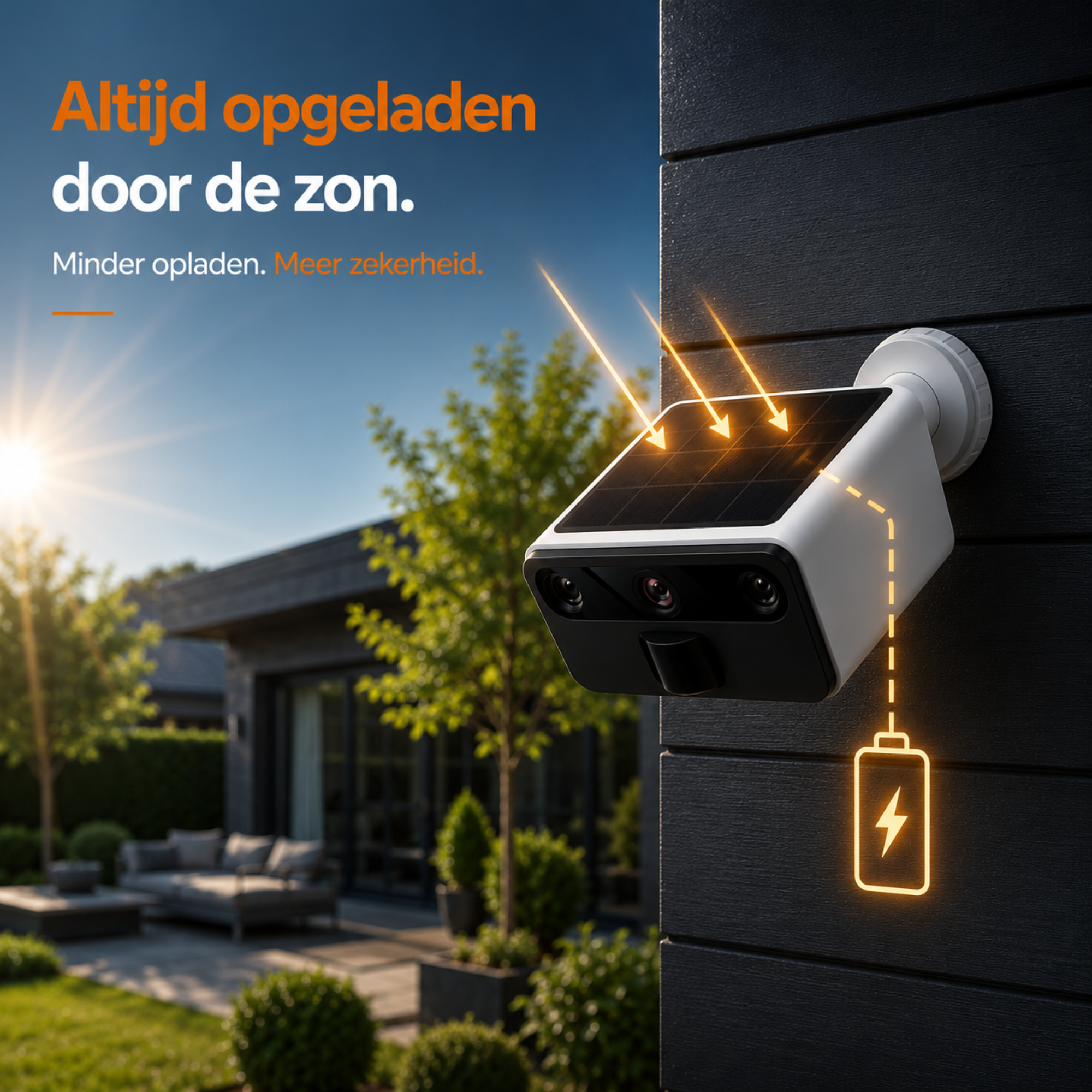 2K Beveiligingscamera met Nachtzicht - Solar & IP66 - WiFi + 32GB