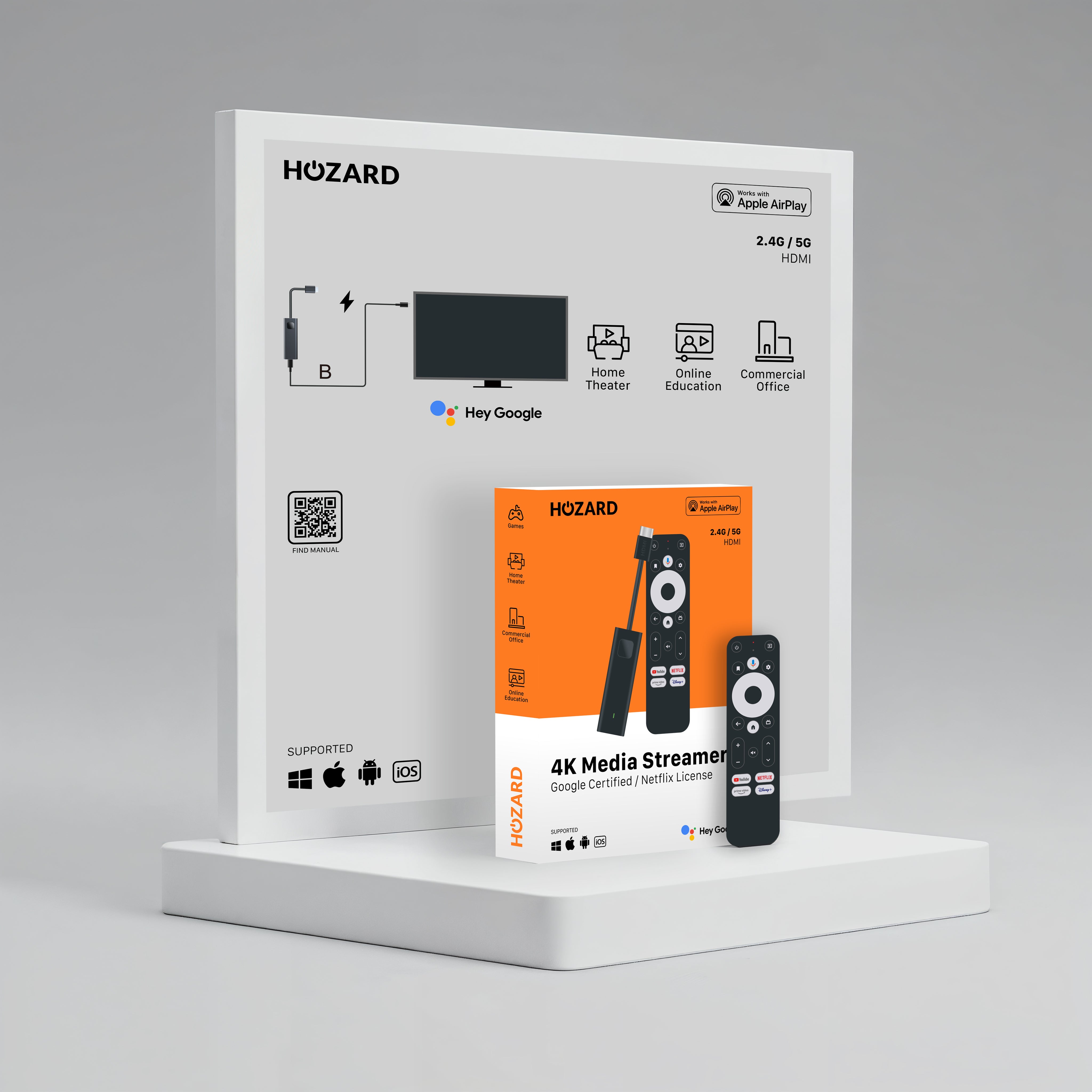 Google TV 4K UHD Media Streamer – Gecertificeerd voor YouTube & Chromecast built-in™