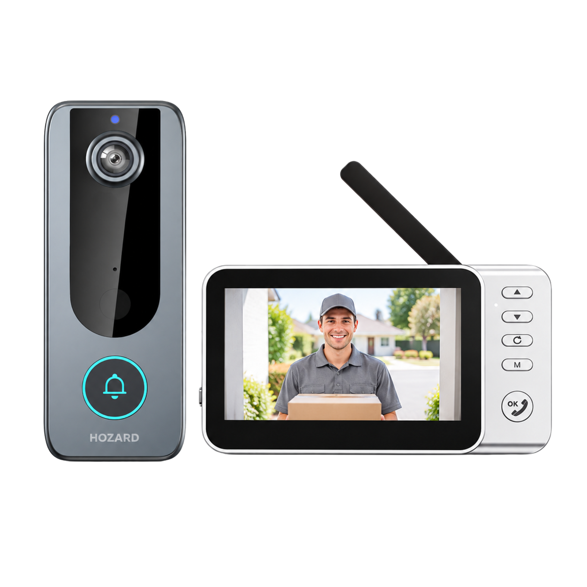 Deurbel met Camera + Monitor - PIR Bewegingsmelder – 4,5 inch Scherm