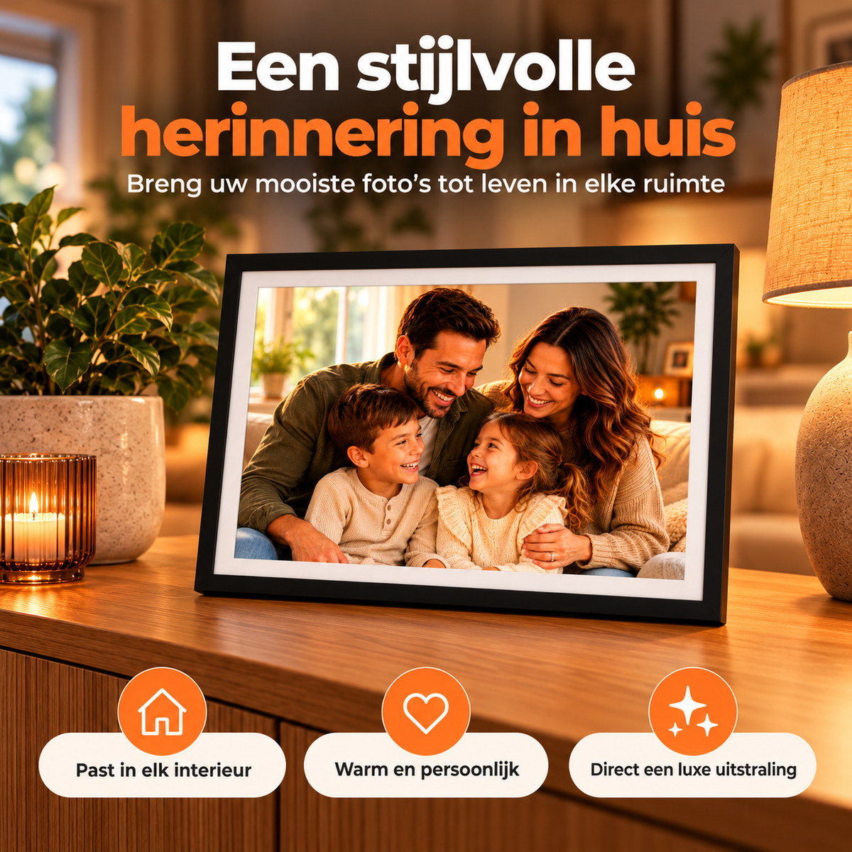 32GB Digital Photo Frame - 15.6" Touchscreen - WiFi