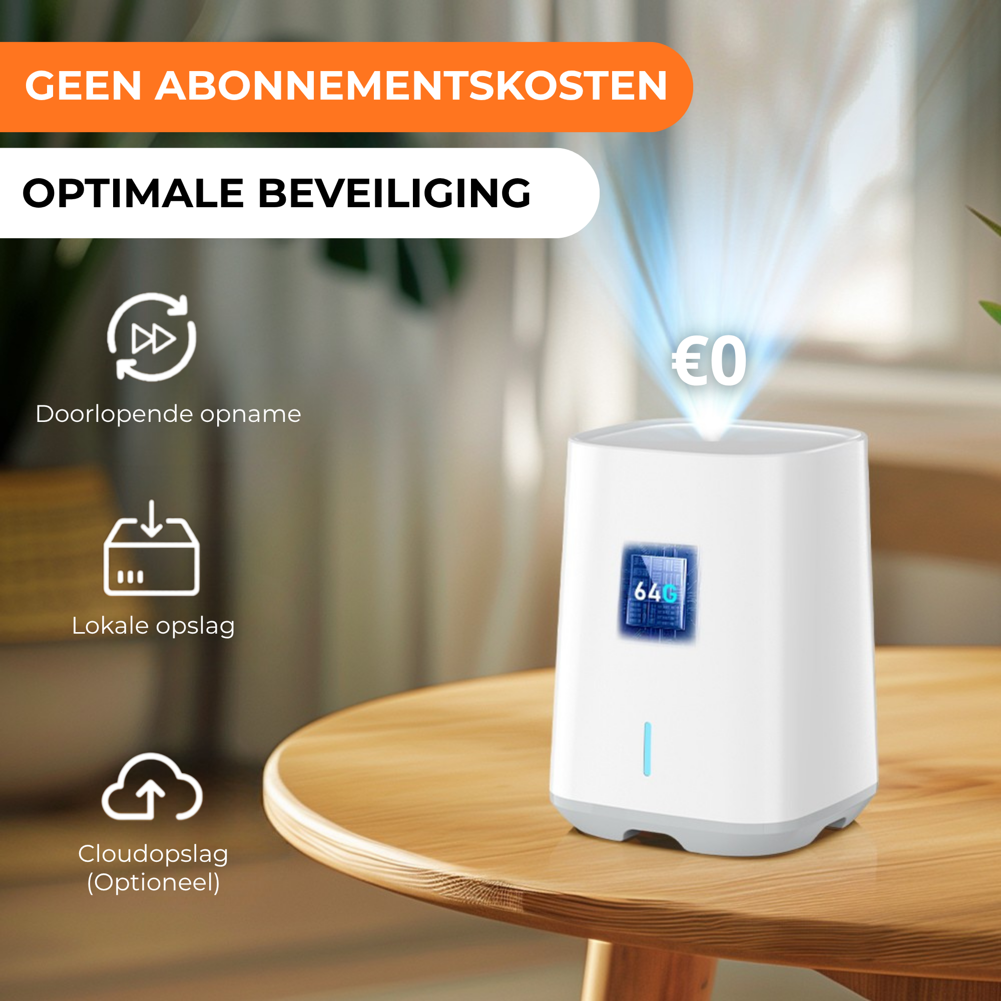4K UHD 4x Beveiligingscamera buiten - Solar & IP66 + HomeBase 64GB