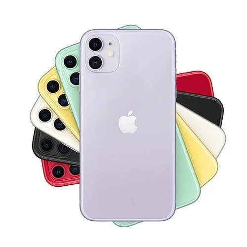Apple iPhones in verschillende kleuren, achterkant met dubbele camera, elektronica