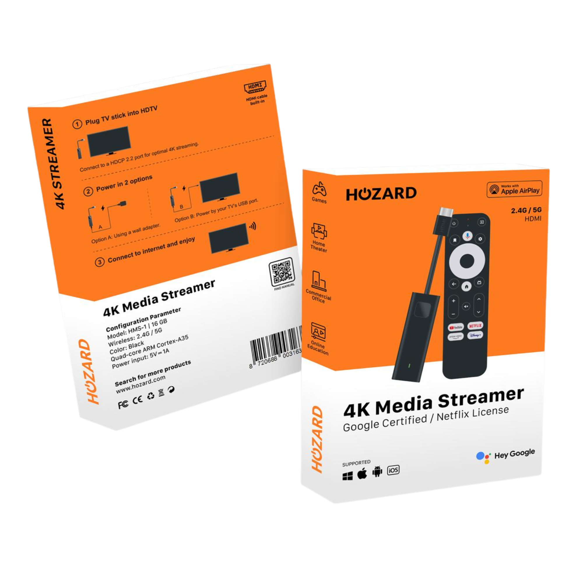 Google TV 4K UHD Media Streamer – Gecertificeerd voor YouTube & Chromecast built-in™