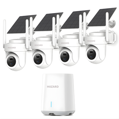 4K UHD 4x Beveiligingscamera buiten - Solar & IP66 + HomeBase 64GB