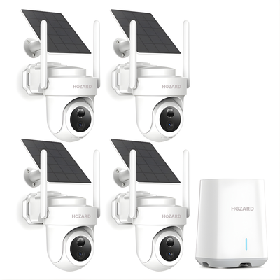 4K UHD 4x Beveiligingscamera buiten - Solar & IP66 + HomeBase 64GB