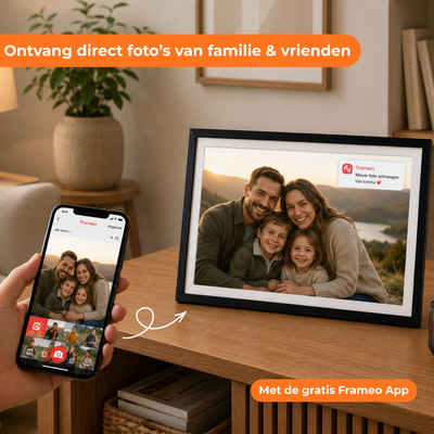 Digitale Fotolijst 32GB - WiFi + Frameo App - Fotokader - 15.6 inch - IPS Touchscreen