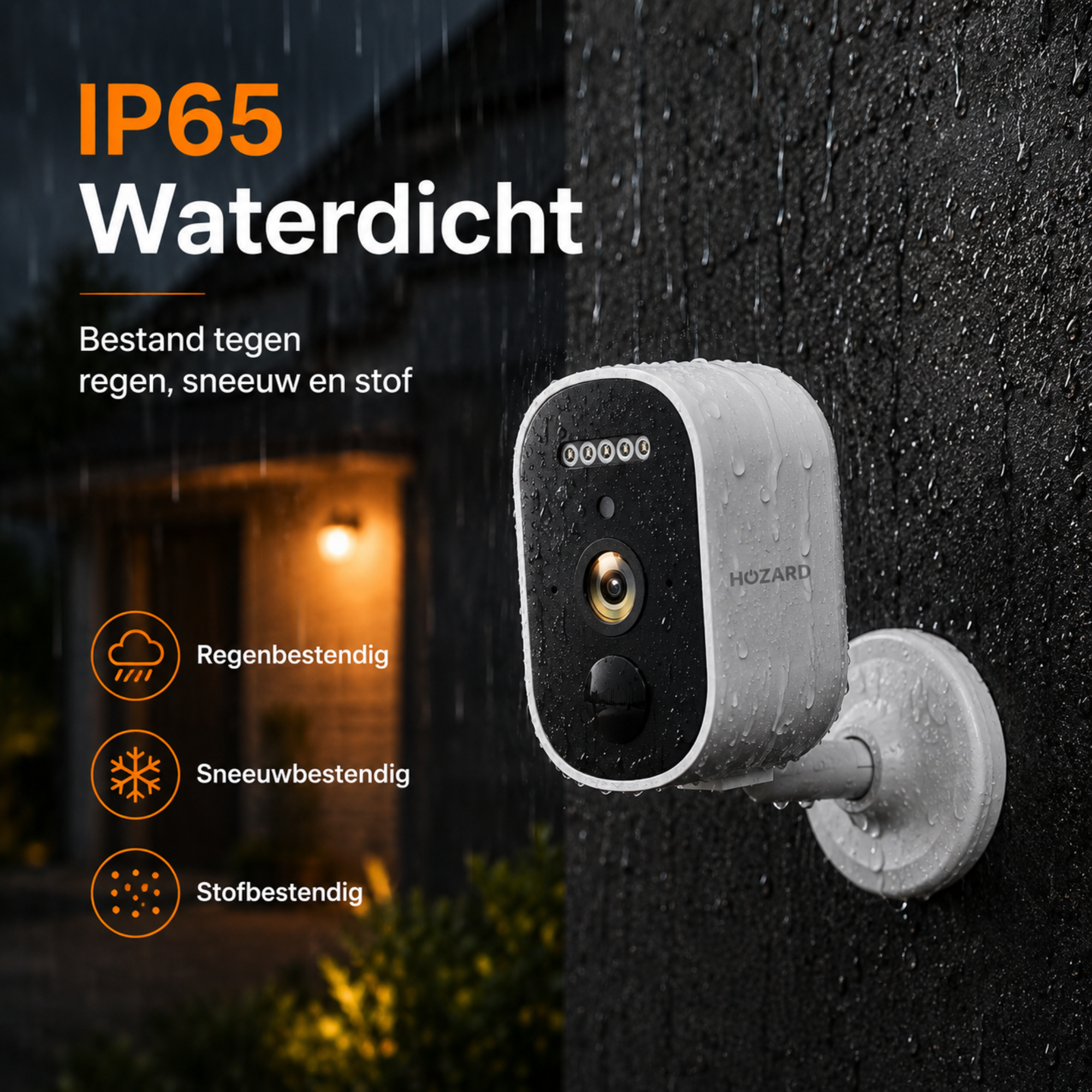 2K Beveiligingscamera Binnen & Buiten – Draadloze Accu WiFi Camera + 32GB
