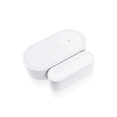 Wit magneetcontact voor deur of raam beveiliging, smart sensor, minimalistisch ontwerp