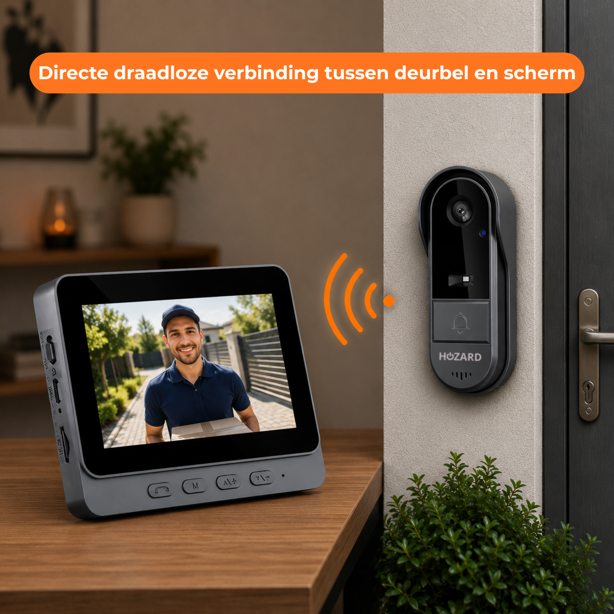 Deurbel met camera – Video deurbel – 4,3 inch Scherm
