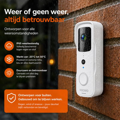 Deurbel met Camera en DingDong - Draadloze Video Deurbel - 5200 mAh - Wit
