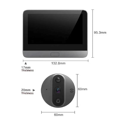 Deurspion Deurbel met Monitor - Draadloos - 5000mAh Batterij