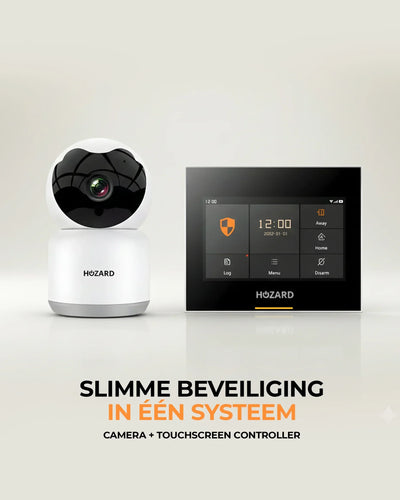 Slimme beveiligingscamera en touchscreen controller set voor huisbeveiliging