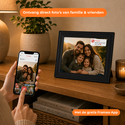Digitale Fotolijst 32GB - WiFi + Frameo App - Fotokader - 10.1 inch - IPS Touchscreen