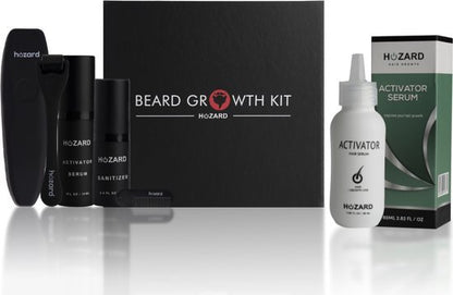 Hozard® Baardgroei Kit met Dermaroller + Haargroei Spray