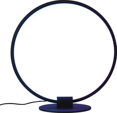 Moderne ronde LED tafellamp zwart met wit licht en minimalistisch design