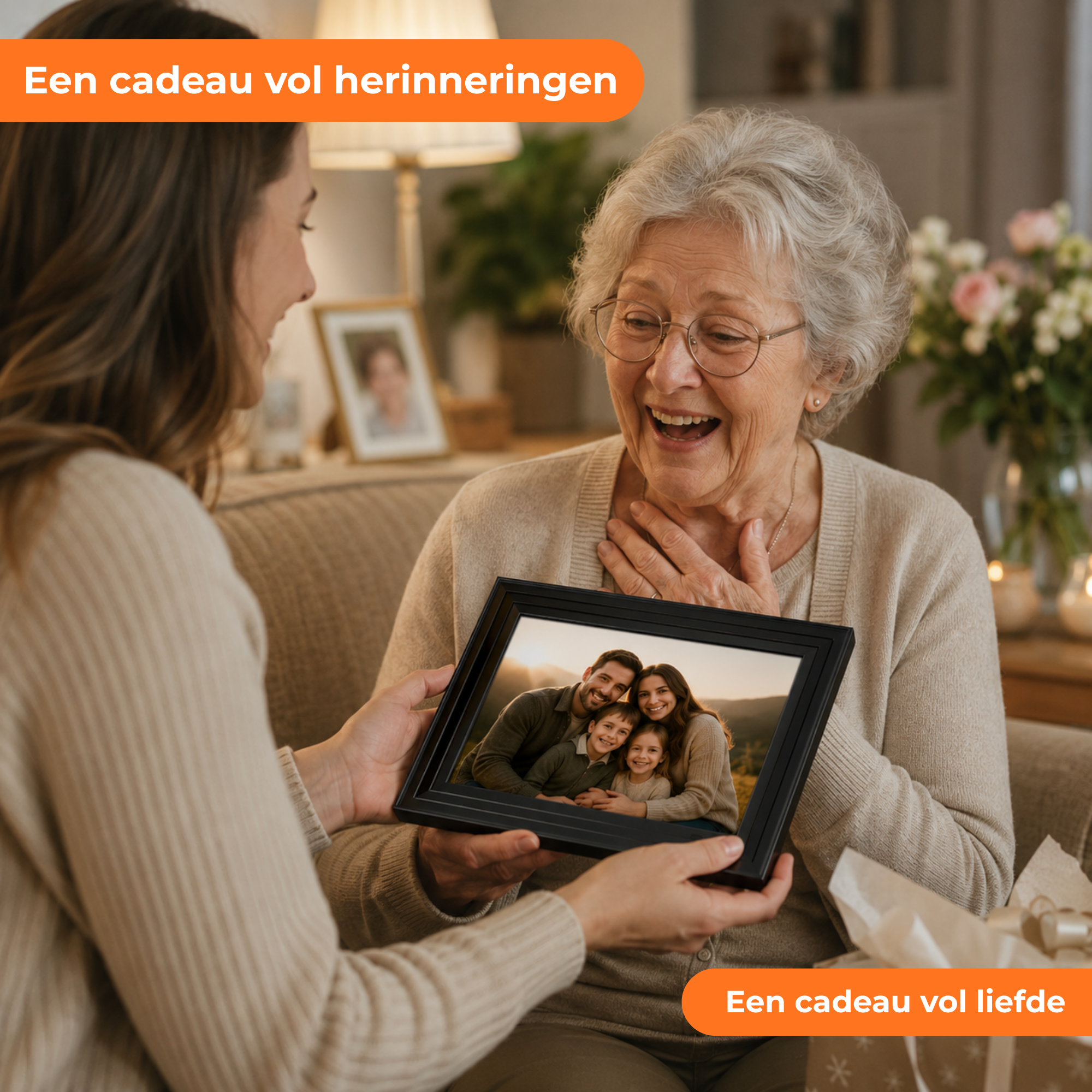 Digitale Fotolijst 32GB - WiFi + Frameo App - Fotokader - 10.1 inch - IPS Touchscreen