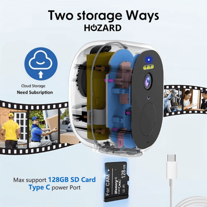 Beveiligingscamera 2K - Draadloze video camera - 5000mAh - A T/M D