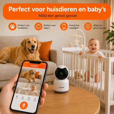 Beveiligingscamera - 1080P - Huisdiercamera - WiFi - Pakket A T/M D