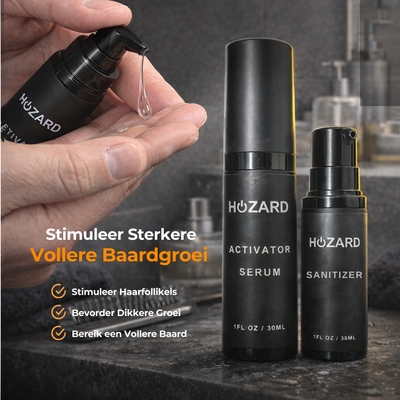 Baardgroei Kit met Dermaroller - Beard Growth Kit - 5 Delig Verzorgings Geschenkset