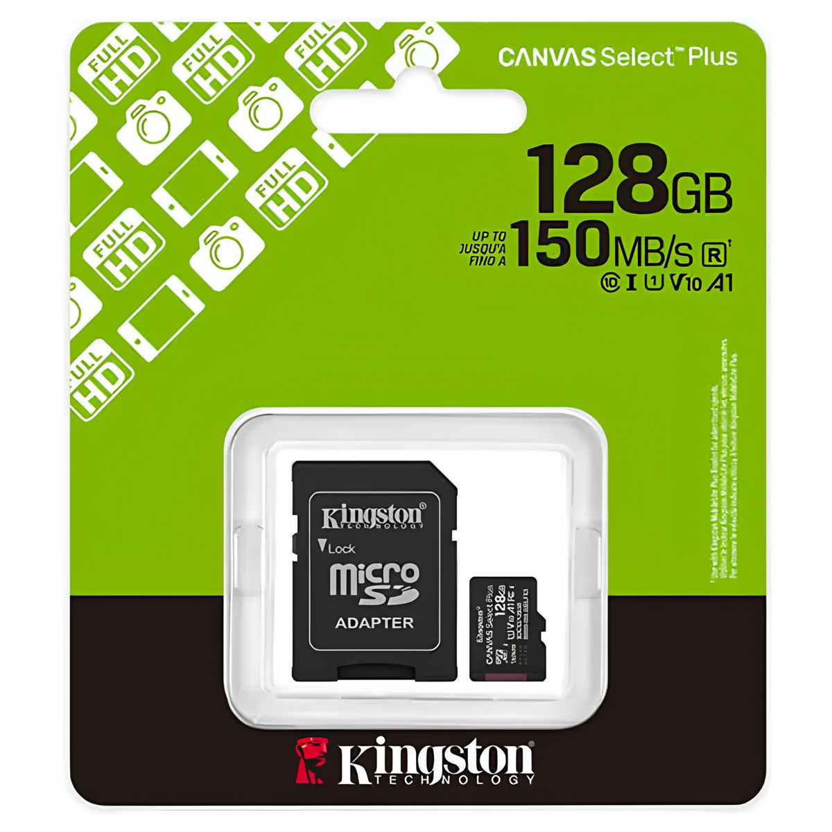 Kingston Canvas Select Plus 128GB microSDXC - 150 MB/s - SD-adapter