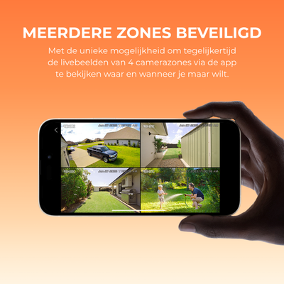 4K UHD 4x Beveiligingscamera buiten - Solar & IP66 + HomeBase 64GB