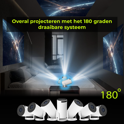 Mini Pro Beamer - 4K Projector -  Android 11.0 & WiFi 6 - Media Streamer