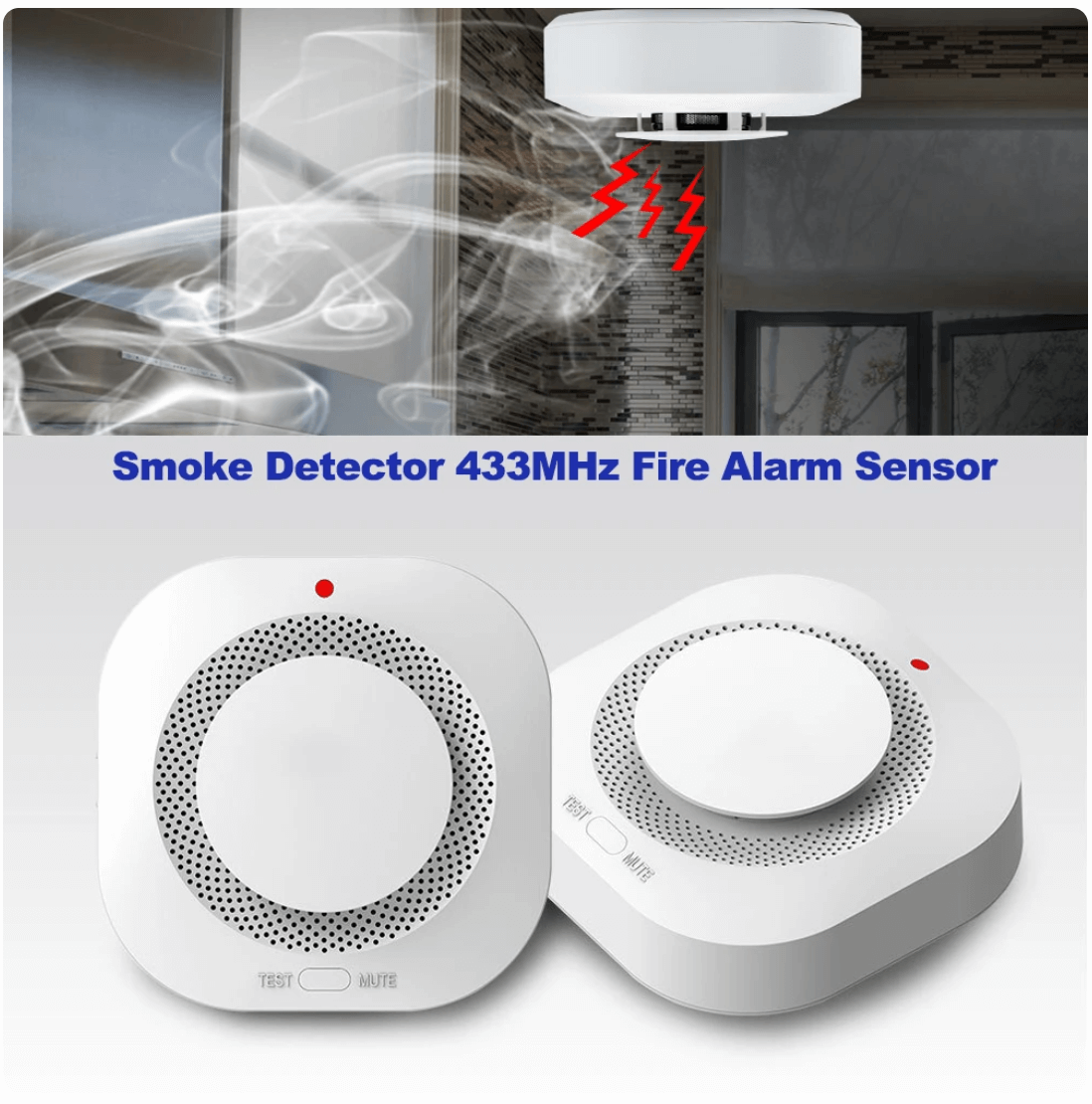 Smoke Detector - Draadloze Rook Melder - Pakket A T/M D