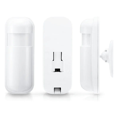 Witte draadloze bewegingssensor voor alarmsysteem, moderne beveiligingselektronica